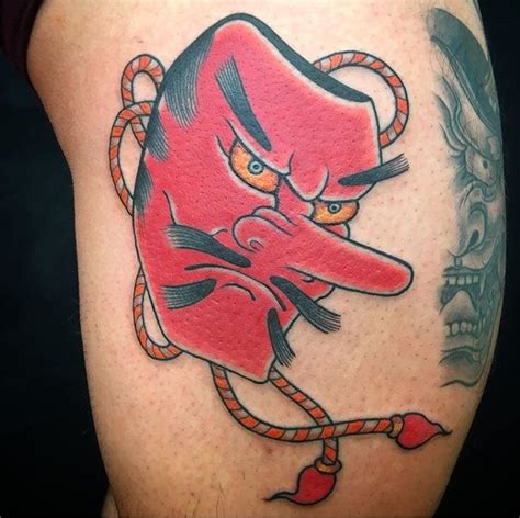 Tengu tattoo done by TomTom! #sunsettattoonz www.sunsettattoo.co.nz ...