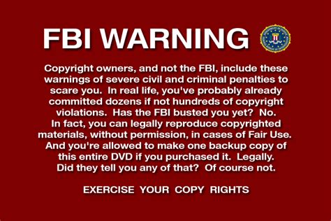 FBI warning | MyConfinedSpace