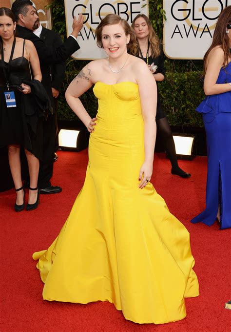 Lena Dunham at the Golden Globes 2014 | Nice dresses, Red carpet dresses, Award show dresses