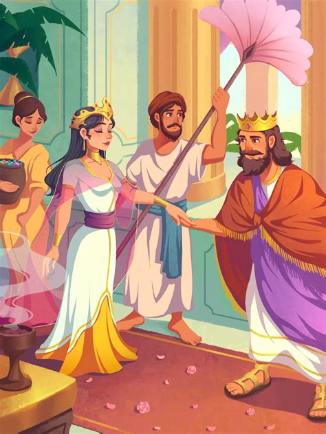 BIBLE STORY ILLUSTRATIONS by 团 団團The story about Solomon and Joseph | Bible illustrations, Bible ...