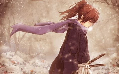 3840x2160px | free download | HD wallpaper: manga, Rurouni Kenshin, Himura Kenshin, one person ...