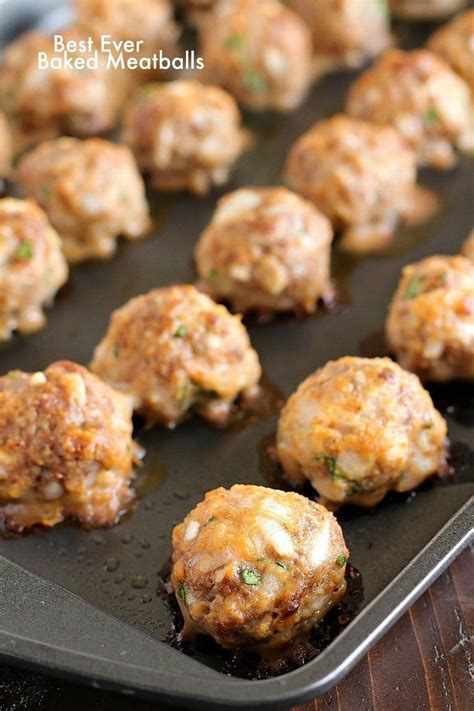 Best Ever (easy) Baked Meatballs With Lean Ground Beef, Onions, Dry Bread Crumbs, Garlic Cloves ...