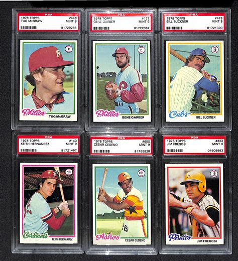 Lot Detail - Lot of 80 - 1978 Topps Graded Baseball Cards - All PSA 9s!