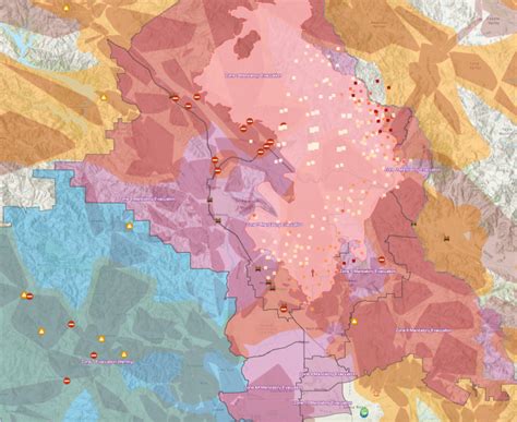 Kincaid Fire Map Satellite Photo