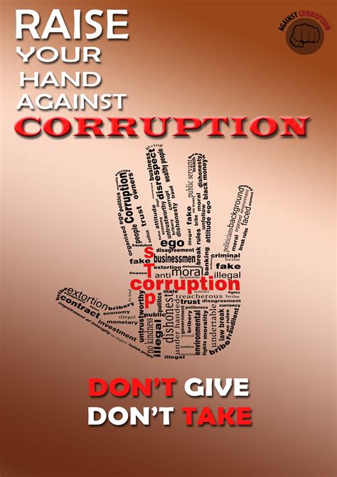 Stop Corruption Poster In English