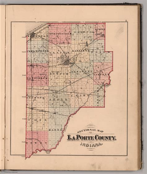 Sectional Map of LaPorte County, Indiana. - David Rumsey Historical Map Collection