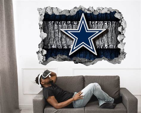 Dallas Cowboys Wall Decor Decal-3D Design-Vinyl Home | Etsy