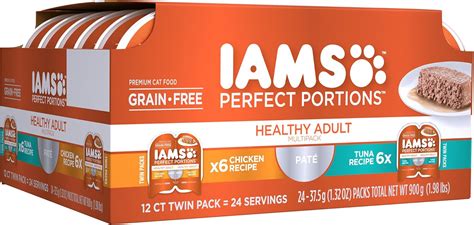 Iams Wet Cat Food Perfect Portions Healthy Adult Tuna and Chicken 24 Twin Packs 19014802364 | eBay