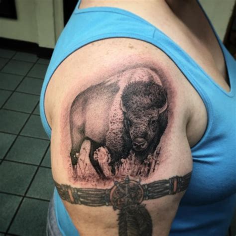 Obed Comparan on Instagram: “Bison from earlier today #tattoo #tattoos #tat #ink #inked #Buffalo ...