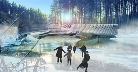 Russian ice skating rink doubles as a solar-powered outdoor cinema and geothermal spa ...