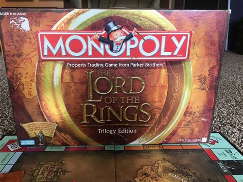 The Lord Of The Rings Trilogy Monopoly board game 100% COMPLETE ...