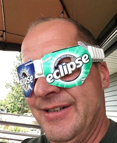 Homemade glasses for the Solar Eclipse : r/funny