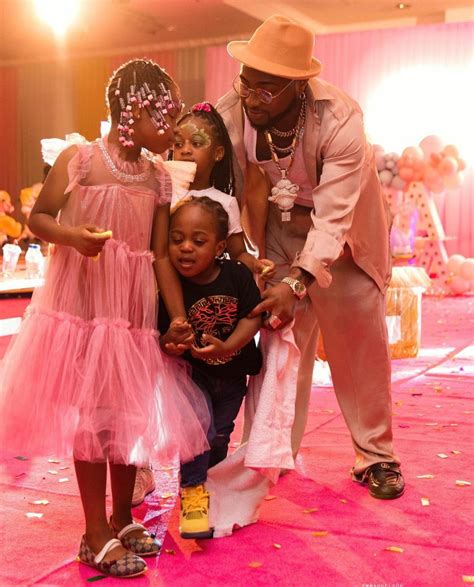 Lovely photos of Davido and his children