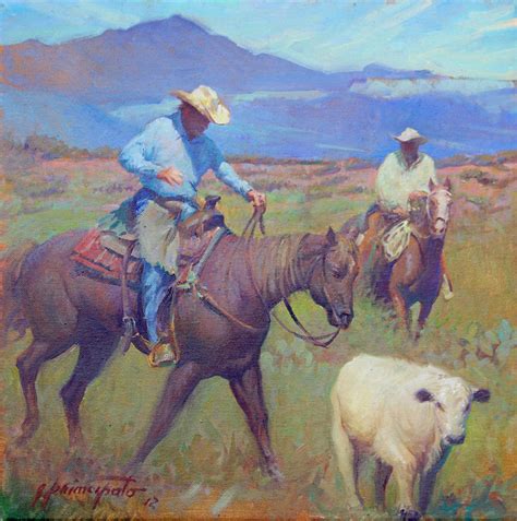 Cattle Drive Painting at PaintingValley.com | Explore collection of Cattle Drive Painting