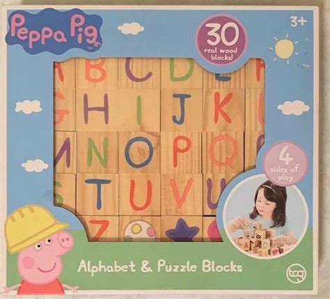 Peppa Pig Alphabet & Puzzle Blocks Wood Easy Grip 30 pieces | #1985090577