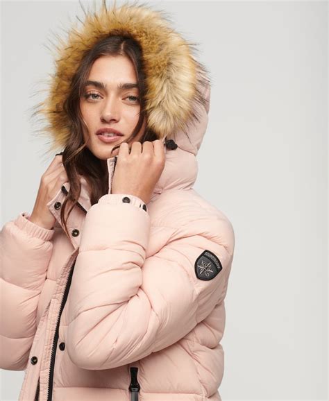 Pink Puffer Jacket Fur Hood Sale Online | bellvalefarms.com