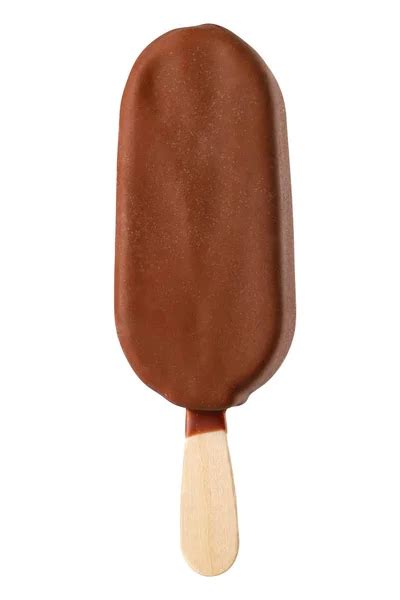 Dark chocolate covered ice cream on a stick icecream ice-cream s Stock ...