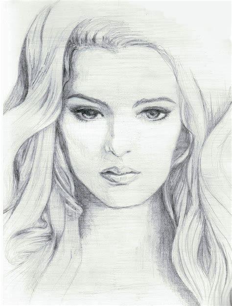 Beautiful Woman Sketch at PaintingValley.com | Explore collection of ...