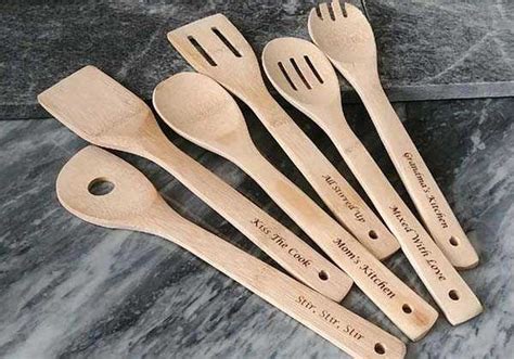 Handmade Personalized Wooden Utensil Set | Gadgetsin