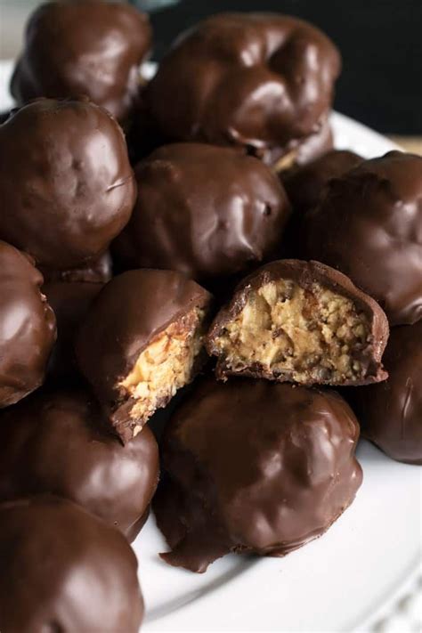 Peanut Butter Balls with Rice Krispies Recipe #peanutbutterballs ...