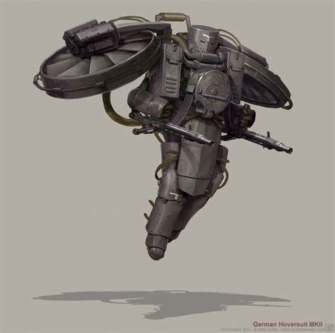 Diesel Punk – German hoversuit MKII | Robôs de combate, Mochila a jato, Dieselpunk