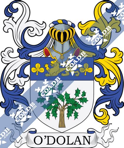 Dolan Family Crest, Coat of Arms and Name History