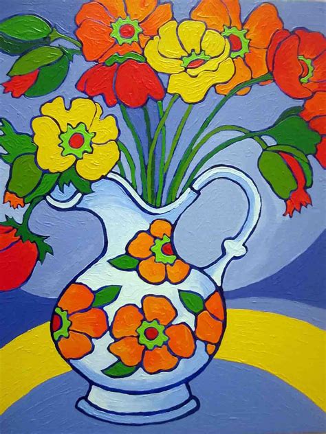Therese Howie Flowered Jug 40cm x 50cm $100 Flower Art Painting, Diy Art Painting, Painting ...
