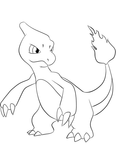 Charmeleon (No.05) : Pokemon (Generation I) - All Pokemon coloring pages Kids Coloring Pages