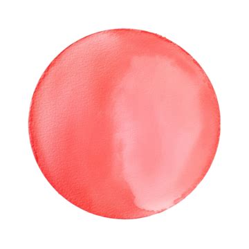Color Of The Year Living Coral Watercolor Paint Stain Background Circle, Watercolor, Splash ...