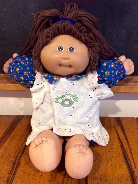 1980s Cabbage Patch Kids Brunette with Brown Eyed Doll, CPK, OAA, Cabbage Patch Kid, Cabbage ...