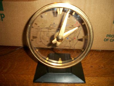 Rare Mystery Clock-US Map & Time Zones on Face-Unmarked-Works!! | #475991520