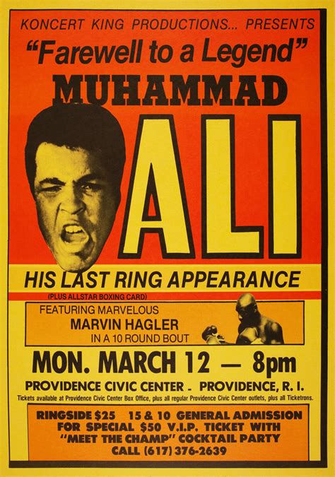 Muhammad Ali vs. 1979 Farewell to a Legend Poster Print - prints4u