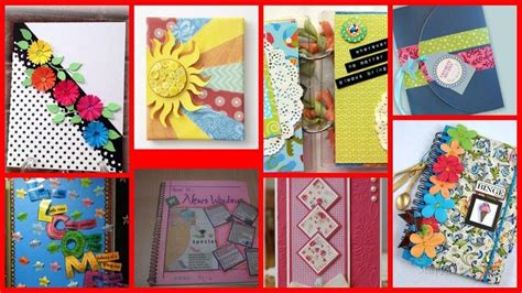 DIY beautiful Decoration ideas for notebook,project files,registers,Cove... | Book cover diy ...