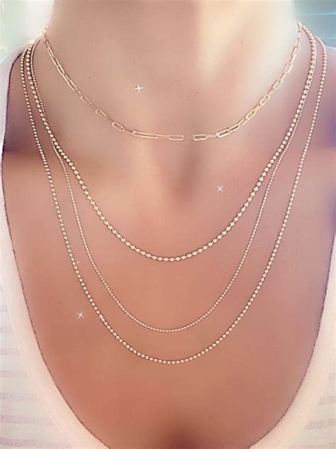 Gold Ball Chain Necklace Silver Ball Chain Necklace Gold - Etsy