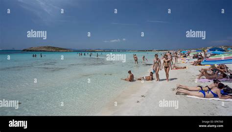 Playa de Ses Illetes, beach, Formentera, Balearic Islands, Spain Stock ...