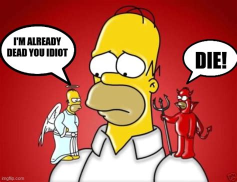 Homer Simpson Angel Devil Memes - Imgflip