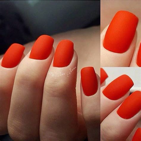 These stylish matte nails in a red hue are so magnificent, elegant and catchy. Matte design will ...