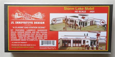 STORM LAKE MOBIL GAS STATION KIT 1:87 HO SCALE DIORAMA LAYOUT JL INNOVATIVE 431 | Storm lake ...