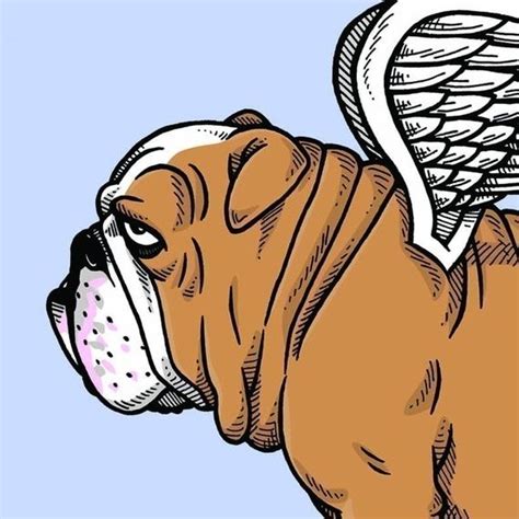 Flying Bulldog Print 5 x 7 | Bulldog art, Bulldog print, Bulldog