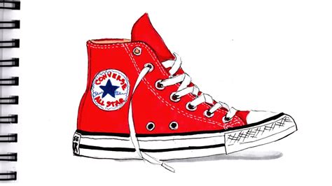 HOW TO DRAW CONVERSE SHOES Step by Step Drawing Tutorial how to draw ...