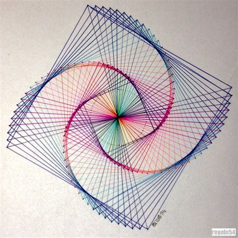 Regolo — Geometry | String art patterns, String art, Geometric drawing