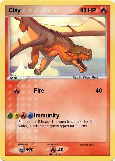 Wings of fire clay pokemon card by teentitans3 on DeviantArt