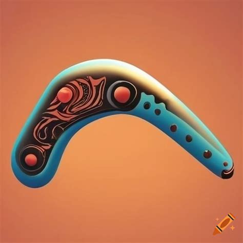 Retro king arthur inspired boomerang