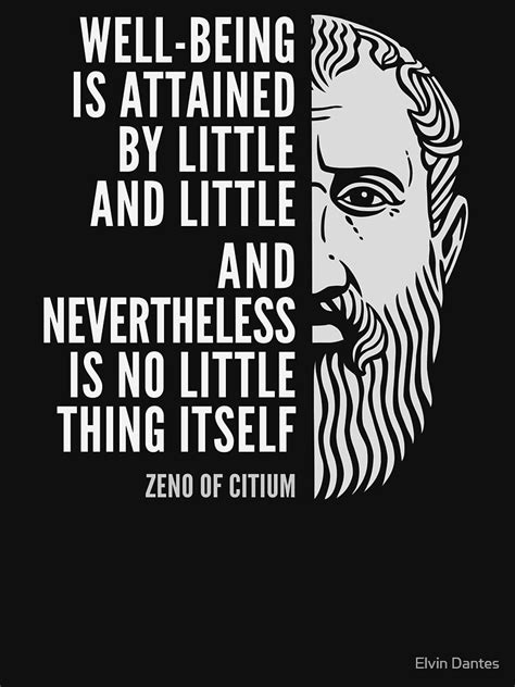 "Zeno of Citium Inspirational Stoicism Quote: Well-Being" Essential T-Shirt for Sale by Elvin ...