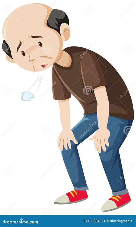 An tired old man stock vector. Illustration of human - 193604321