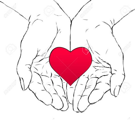 Hands Holding A Heart Drawing at GetDrawings | Free download