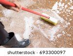 Free Image of Mopping a white tiled floor | Freebie.Photography
