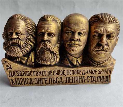 Soviet Russian Liders Lenin Stalin Marx Engels Bust Sculpture Statue H-10 Cm - Etsy