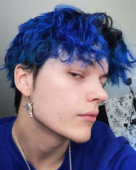 Pin on Hairstyles | Men hair color, Blue tips hair, Light blue hair