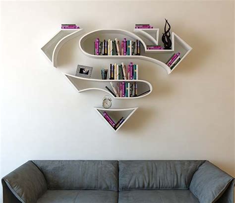The Concept Bookshelf Inspired by Superman's Logo | Gadgetsin